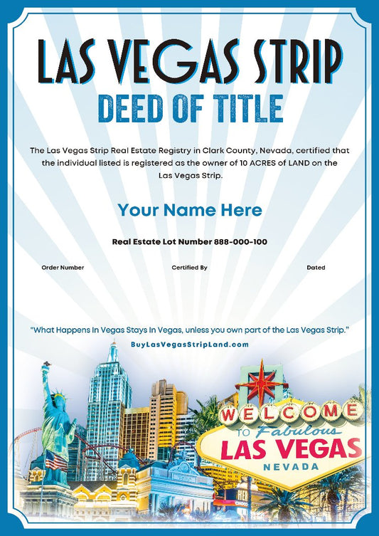 Las Vegas Strip Land – Registered on Blockchain